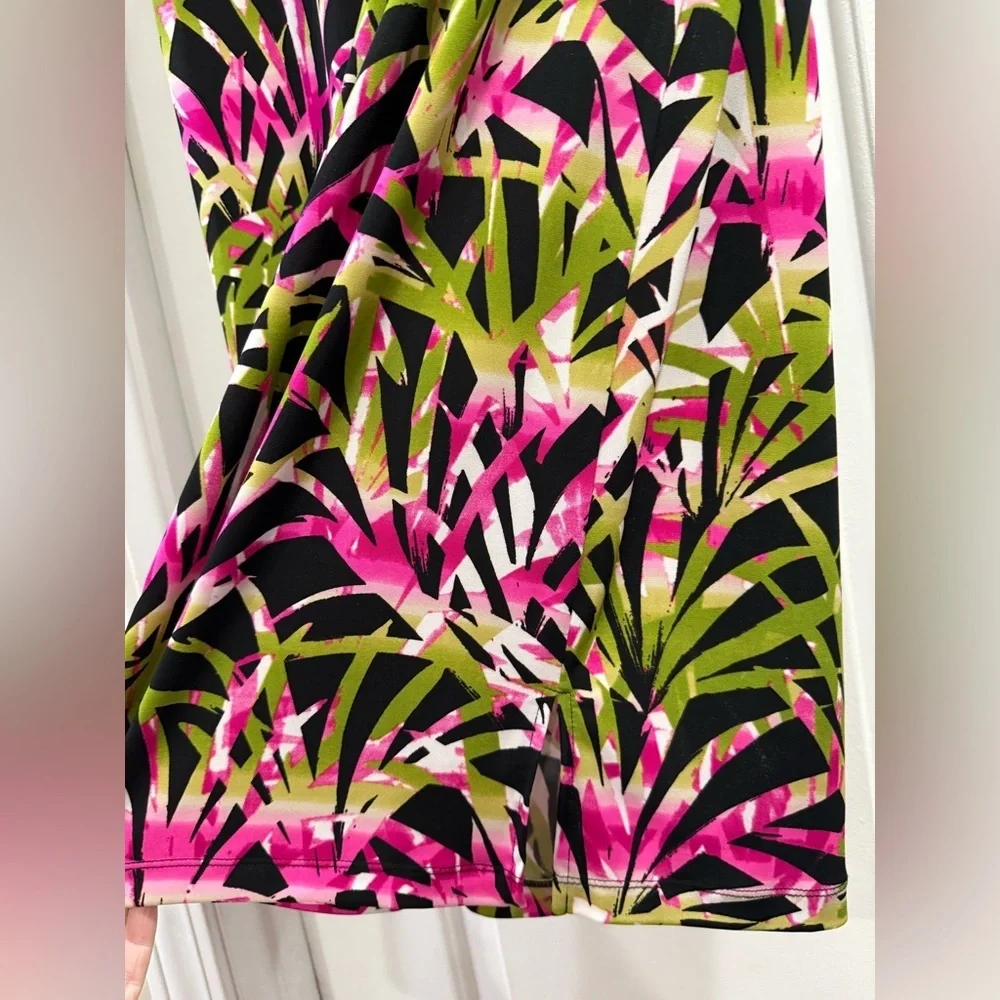 Kasper Tropical Leaf Print Pencil Skirt Size 2